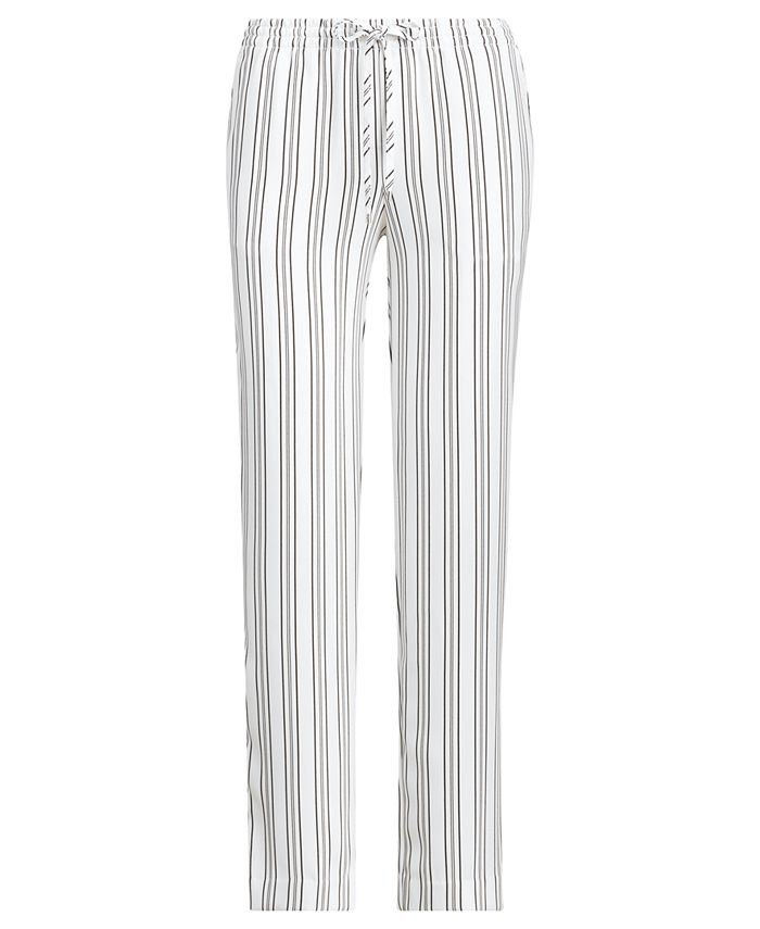 Lauren Ralph Lauren Stripe-Print Lightweight Straight Pants - Macy's