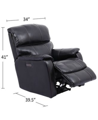 Hatherleigh 34" Leather Dual Power Recliner with USB Power Outlet