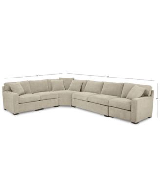 Radley 5-Pc Fabric Sectional with Apartment Sofa