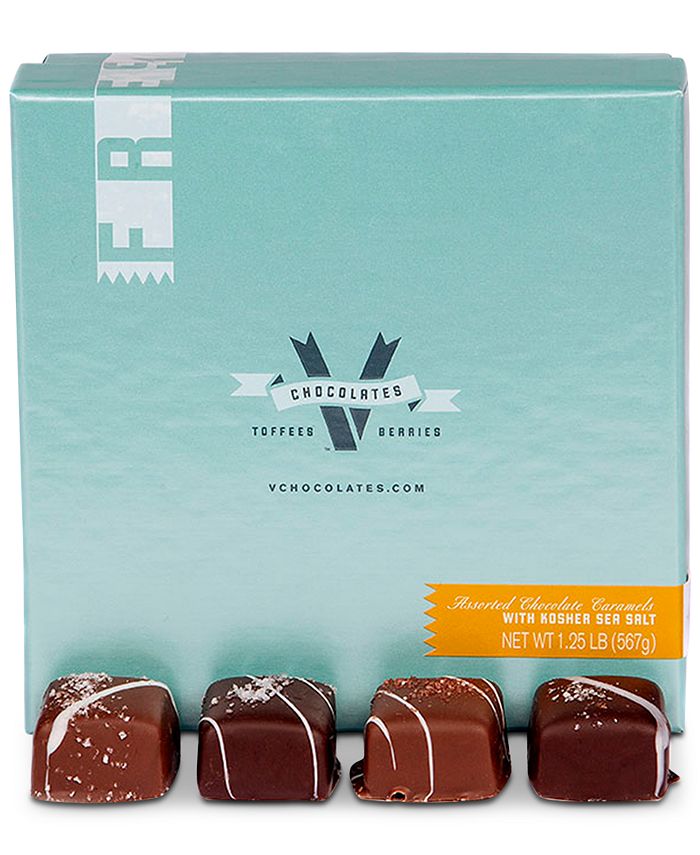 V Chocolates 32Pc. Assorted Milk and Dark Chocolate SeaSalt Caramels