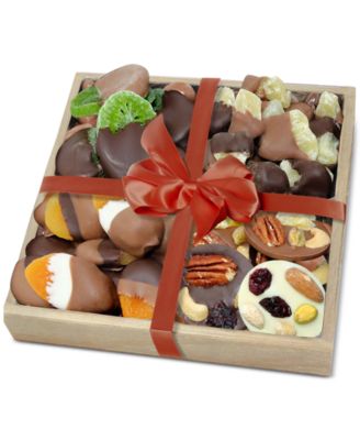 Chocolate Covered Company - Premium Belgian Chocolate-Dipped Fruit & Mandiant Gift Tray