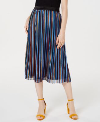 INC International Concepts - Pleated Rainbow Shine Skirt