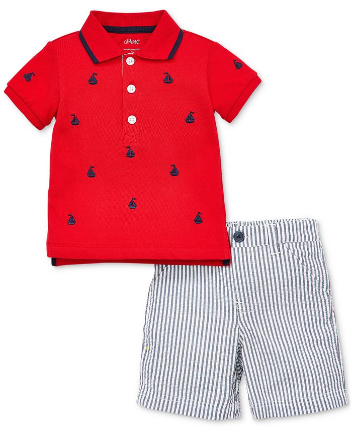 Little Me Baby Boys 2 Pc. Cotton Polo Shirt Shorts Set Macy s
