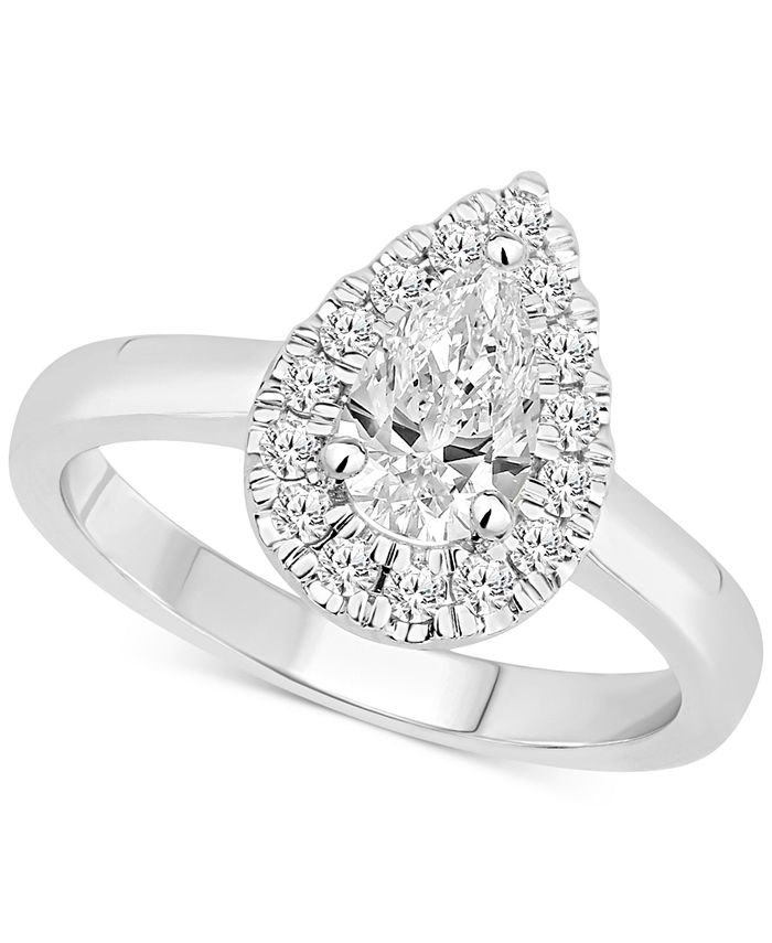 Macy's - Diamond Pear Halo Engagement Ring (1 ct. t.w.) in 14k Gold