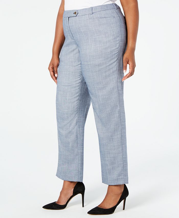 Calvin Klein Plus Size Straight-Leg Pants & Reviews - Pants & Capris ...