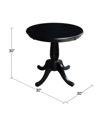 30" Round Top Pedestal Table- 28.9"H