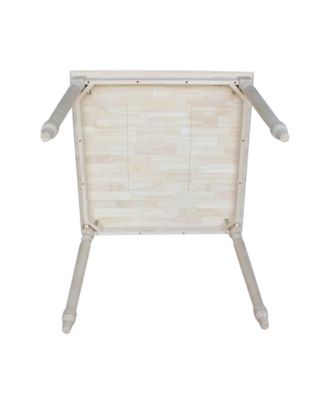 Solid Wood Top Table - Turned Legs