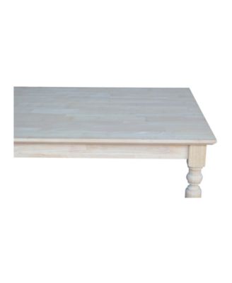 Solid Wood Top Table - Turned Legs