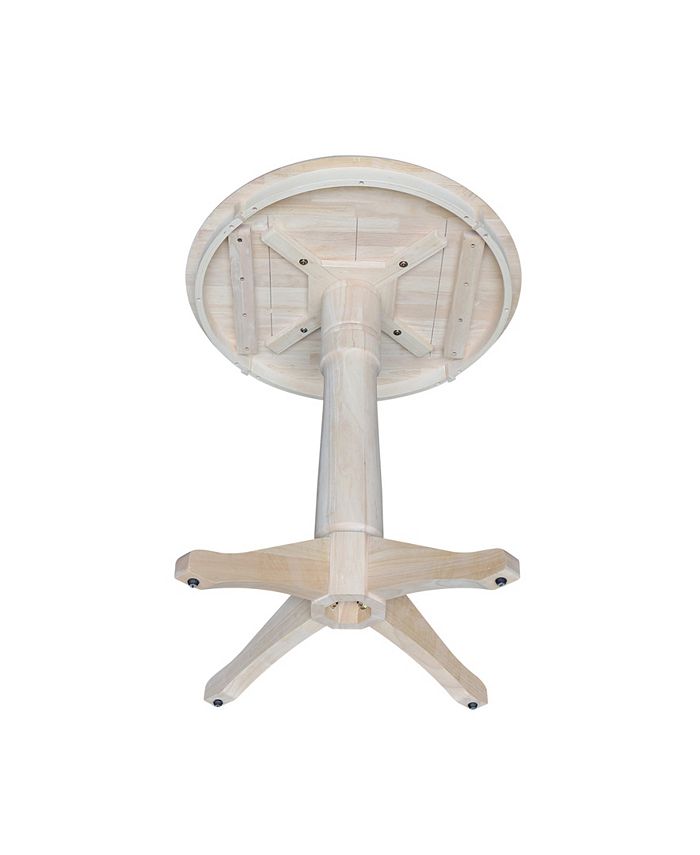 International Concepts 30" Round Top Pedestal Table 34.9"H Macy's