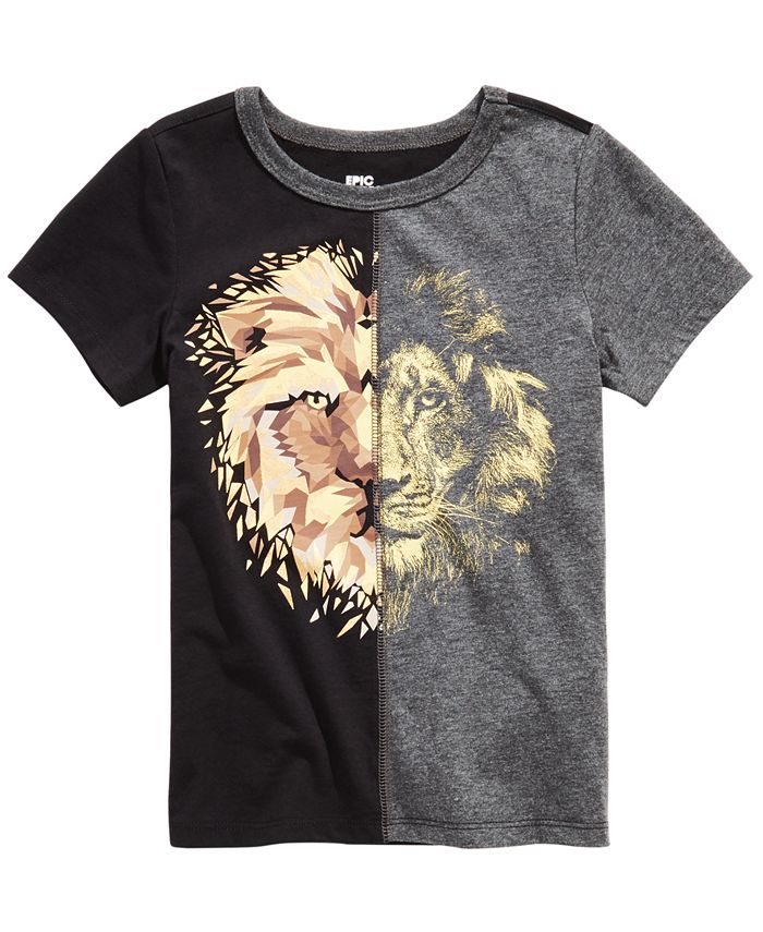 Epic Threads Toddler Boys Colorblocked Spliced Lion T-Shirt, Created ...