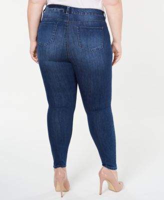 Trendy Plus Size  High-Rise Distressed Skinny Ankle Jeans