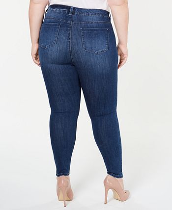 Celebrity Pink - Trendy Plus Size High-Rise Distressed Skinny Ankle Jeans