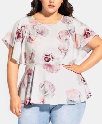 City Chic - Trendy Plus Size High-Low Top