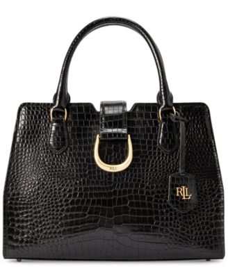 Lauren Ralph Lauren - Kenton City Croc-Embossed Leather Satchel