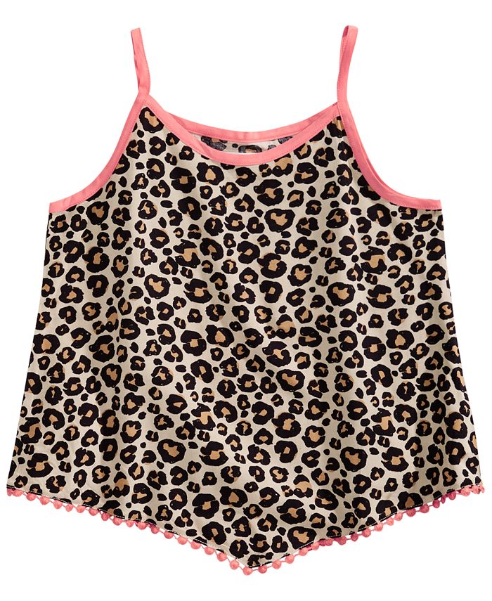 Epic Threads Big Girls Leopard-Print Challis Tank Top, Created for Macy ...