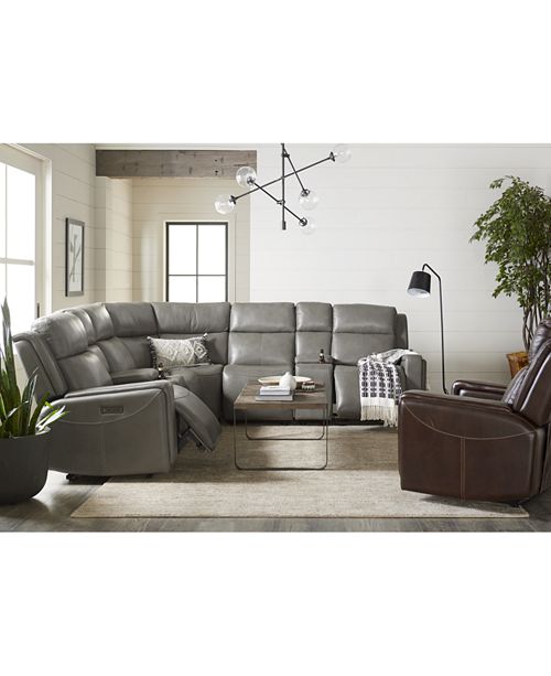 Saran Leather Sectional Sofa Collection