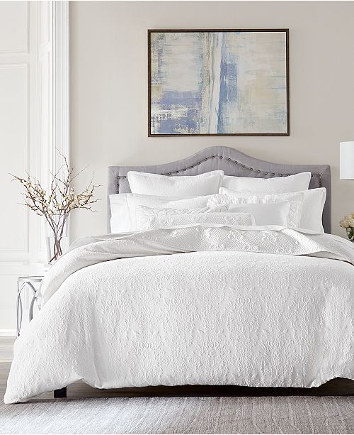 Hotel Collection Classic White Matelasse Bedding Collection