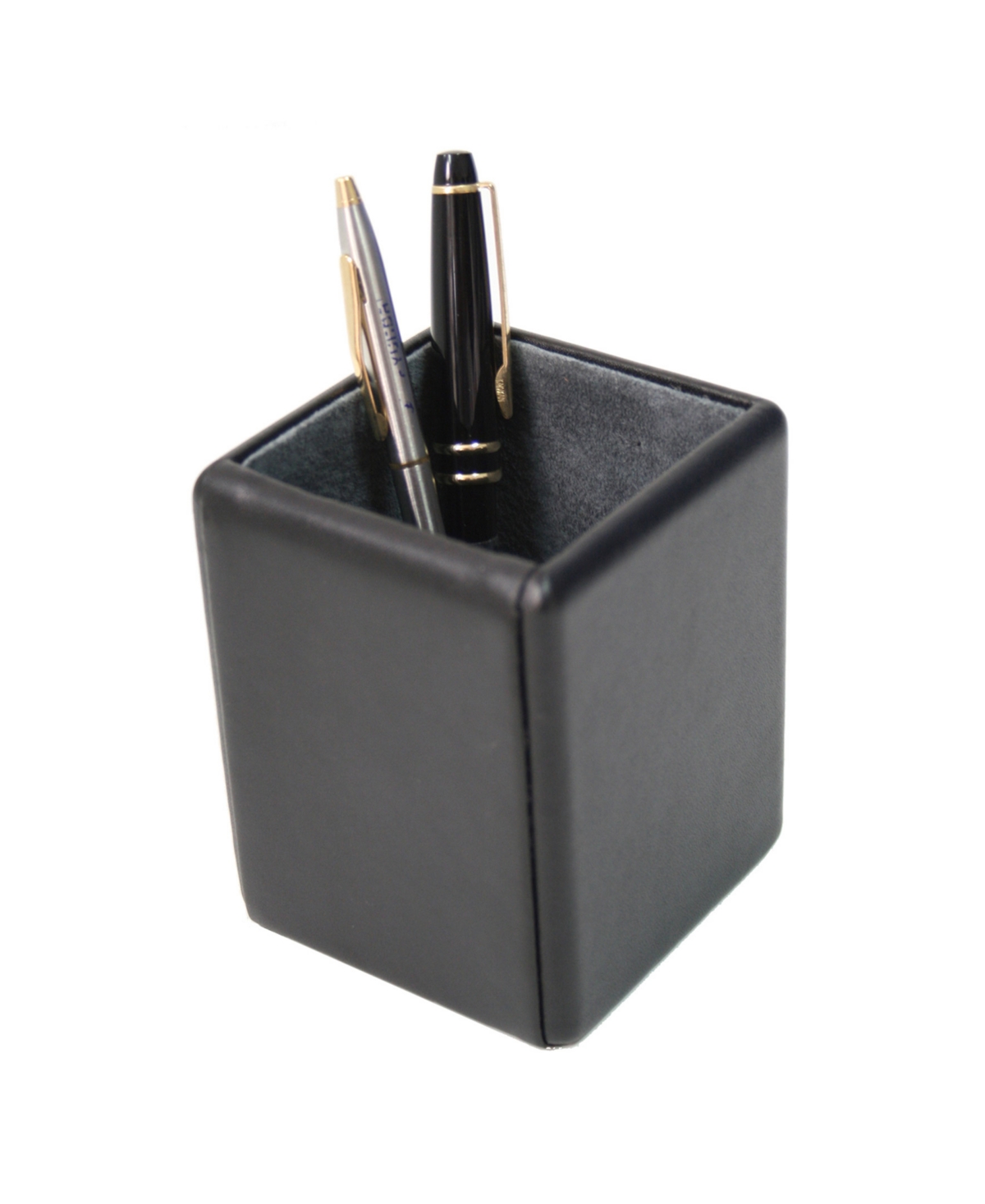 Suede Lined Pen Pencil Organizer - Black
