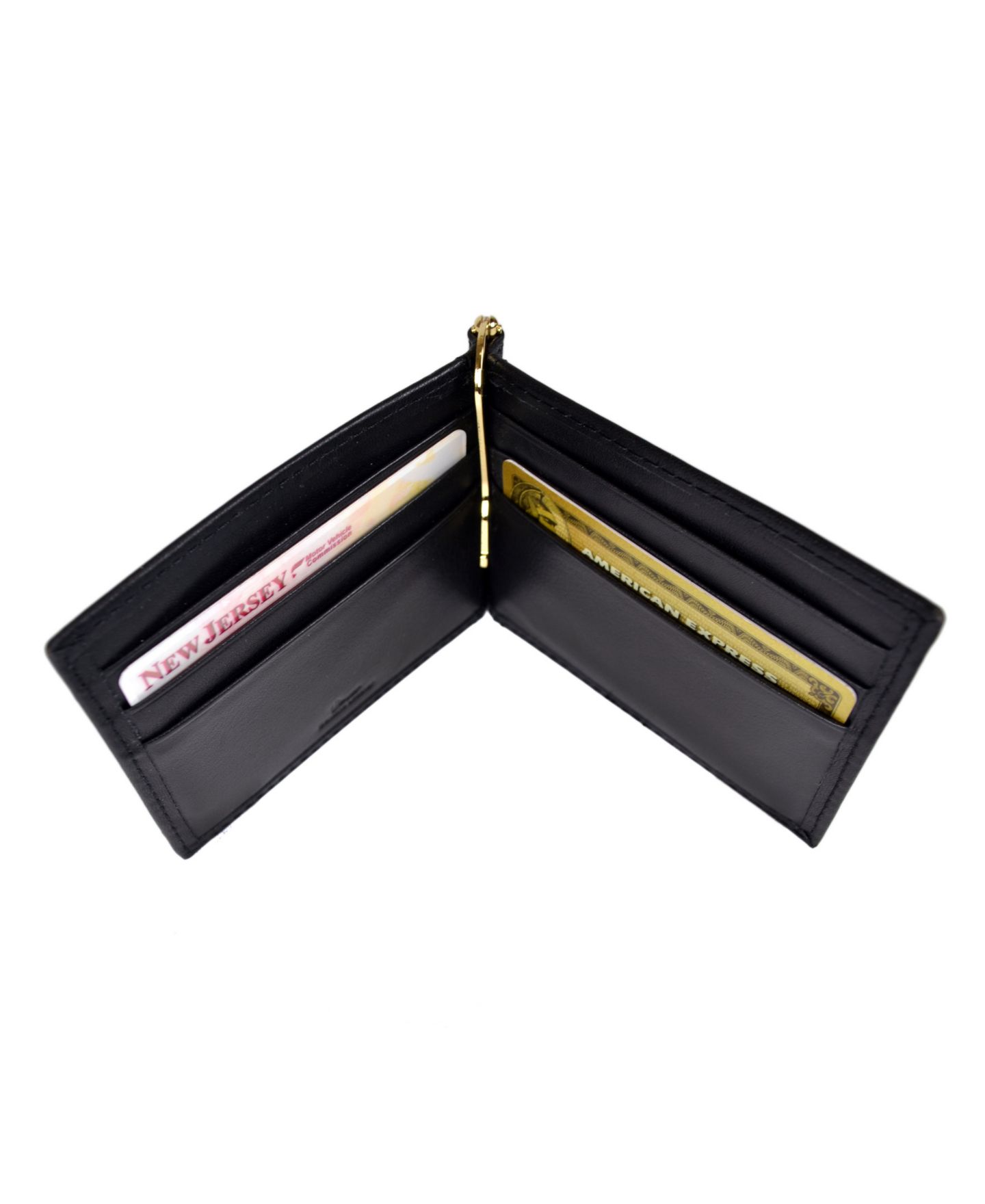 Мужской кошелёк ROYCE New York RFID Blocking Money Clip Wallet, цвет: Чёрный — фото 2