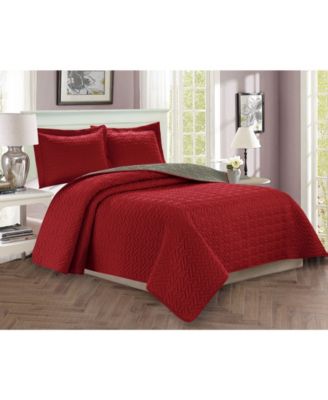 Luxury Majestic 3-Pc. Quilted Coverlet Set, Full/Queen