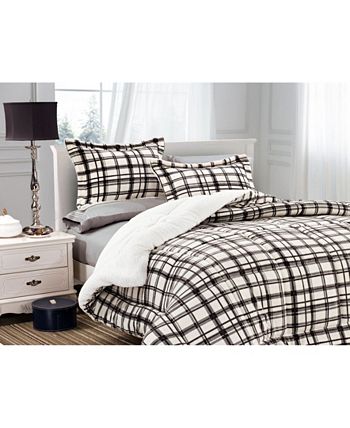 Ultra plush reversible micromink & best sale sherpa fleece comforter set