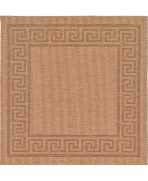 Bridgeport Home Pashio Pas6 Light Brown 6' x 6' Square Area Rug