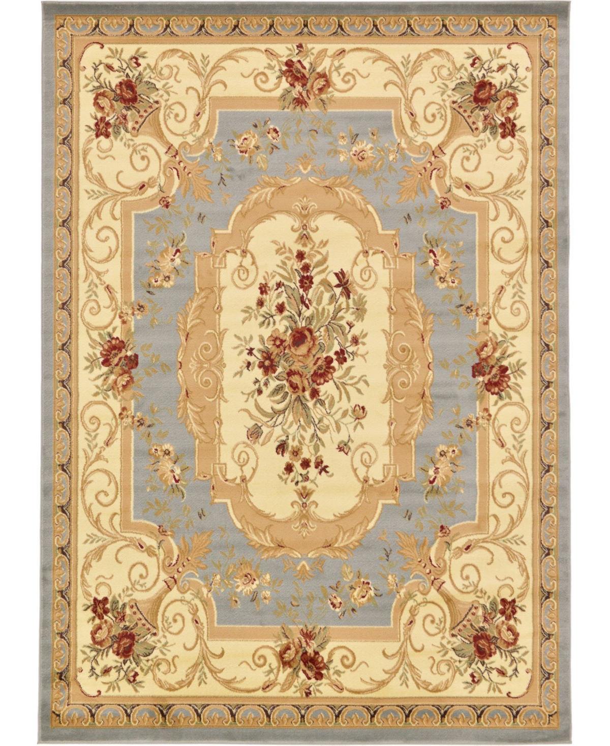 Bayshore Home Belvoir Blv3 8' x 11' 4in Area Rug - Light Blue
