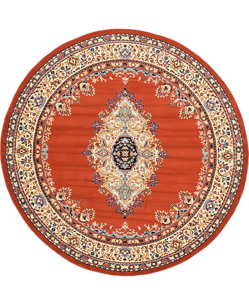 Bridgeport Home Birsu Bir1 Terracotta 8 X 8 Round Area Rug Reviews Rugs Macy S