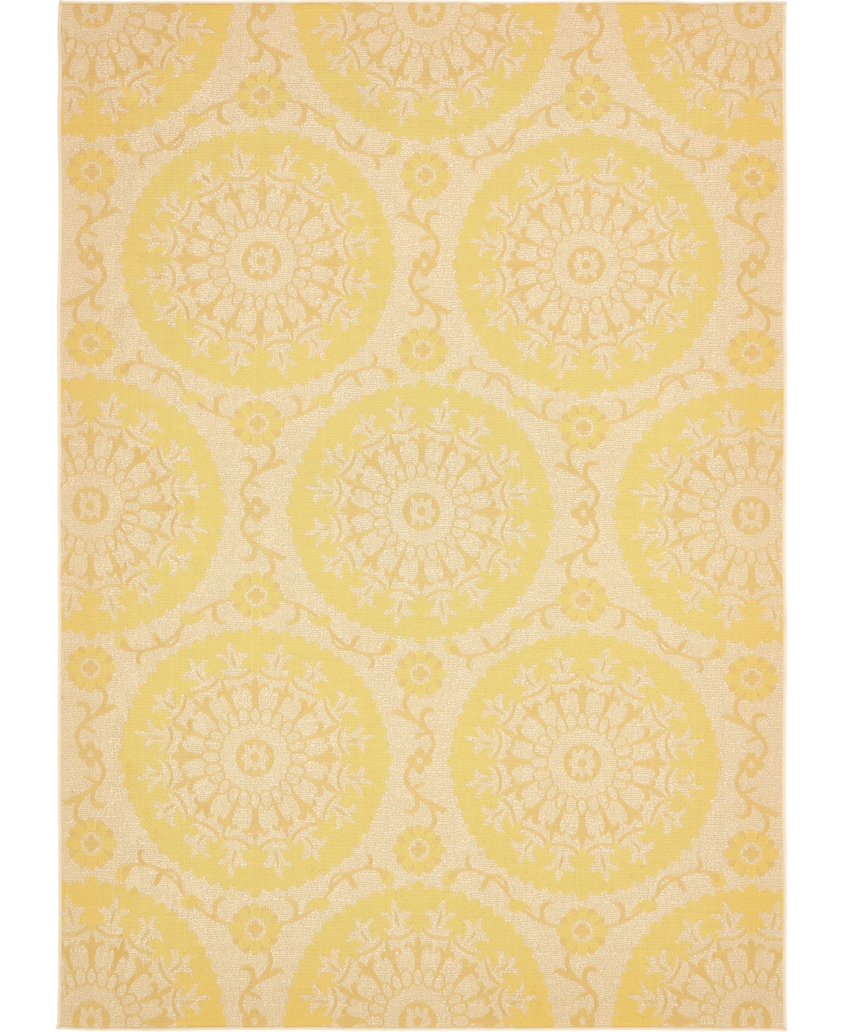 Bayshore Home Outdoor Pashio Pas5 8' x 11' 4in Area Rug - Yellow