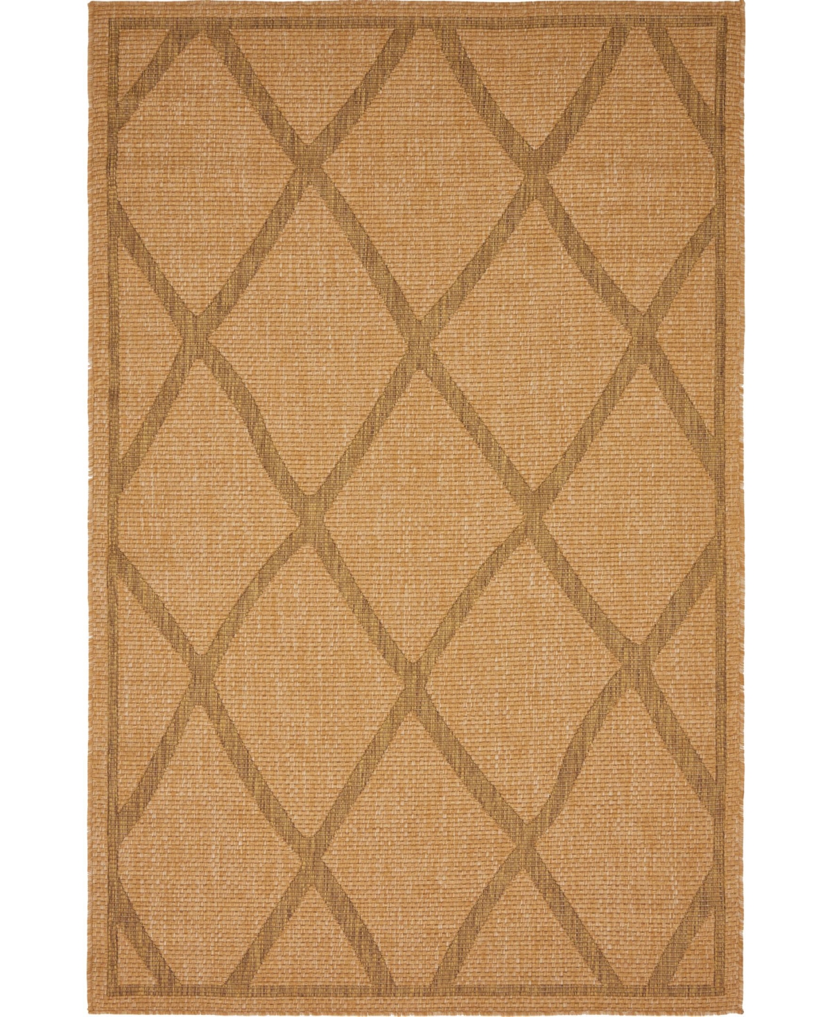 Bayshore Home Closeout!  Outdoor Pashio Pas7 5' X 8' Area Rug In Light Brown