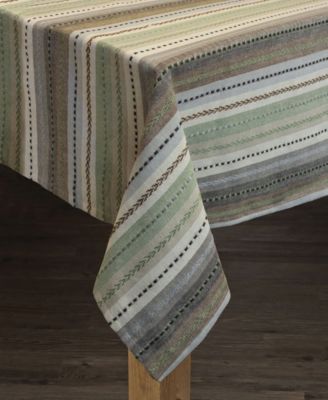 Phoenix Striped Dobby Cotton Textured Tablecloth