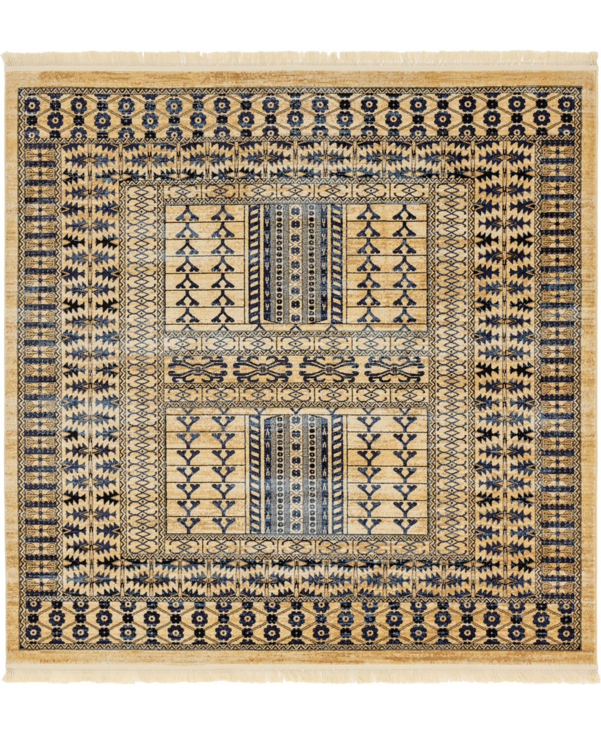 Bayshore Home Borough Bor4 8' x 8' Square Area Rug - Beige