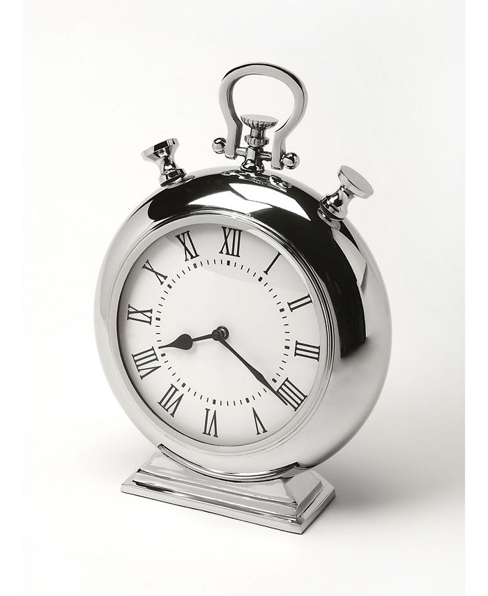 Butler Specialty Butler Alistair Nickel Desk Clock Macy's