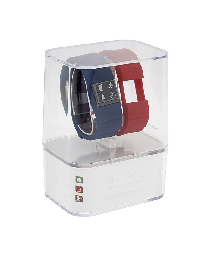 iTouch iFitness Activity Tracker with Navy Strap and Bonus Red Strap