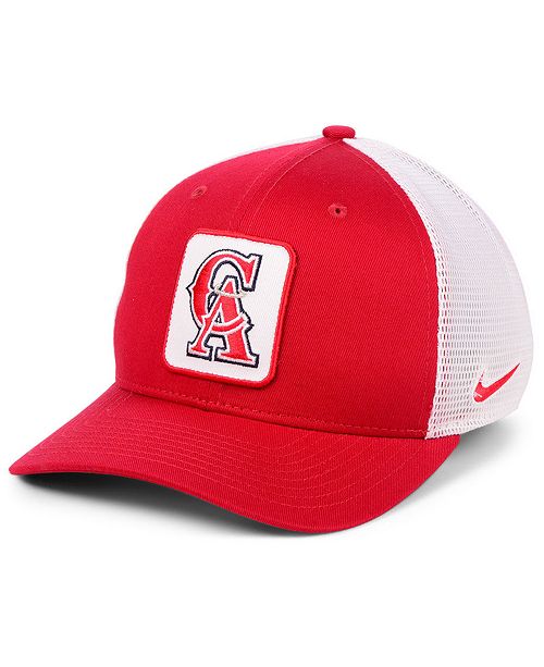Nike Los Angeles Angels Trucker Swooshflex Stretch Fitted Cap