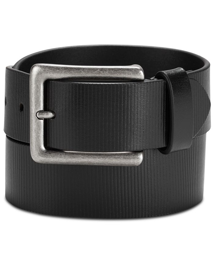 Calvin Klein Men's Textured Leather Belt - Macy's