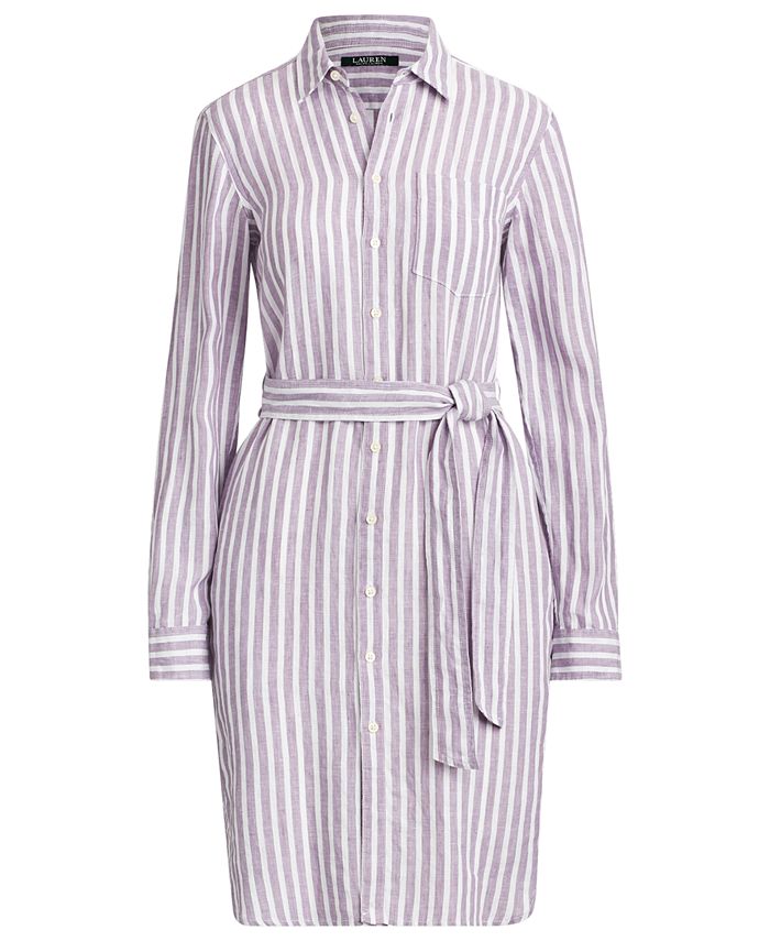 Lauren Ralph Lauren Striped Linen Shirtdress & Reviews - Dresses ...