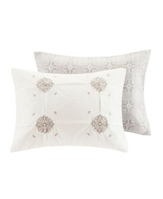 Malia Embroidered Cotton 4-Pc. Duvet Cover Set, Full/Queen