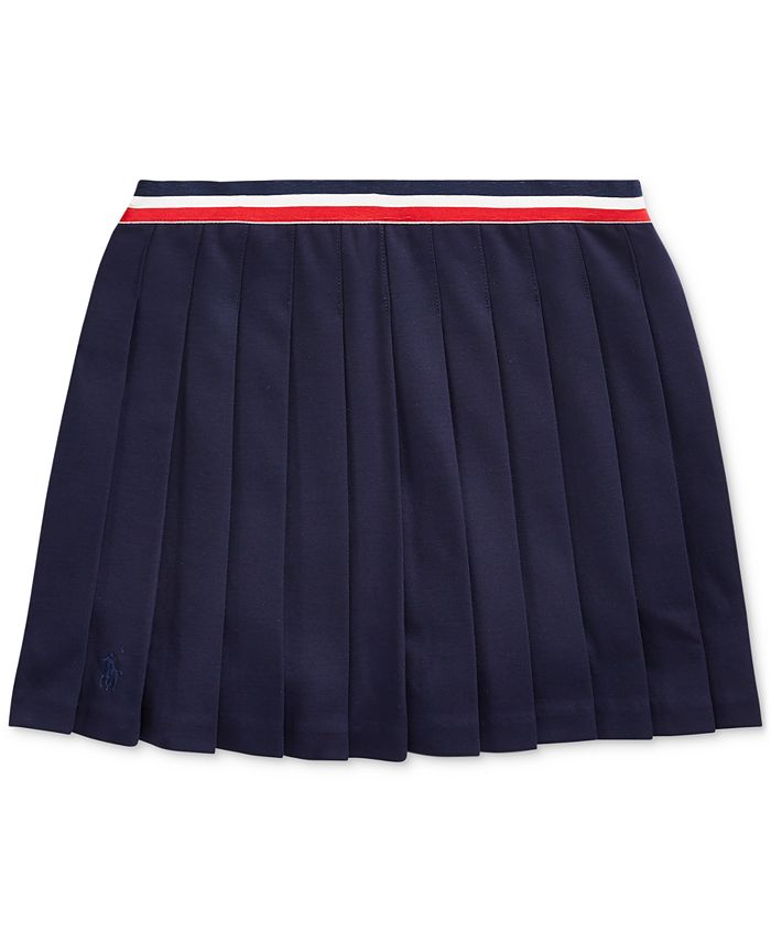 Polo Ralph Lauren Big Girls Pleated Ponté Knit Skirt - Macy's