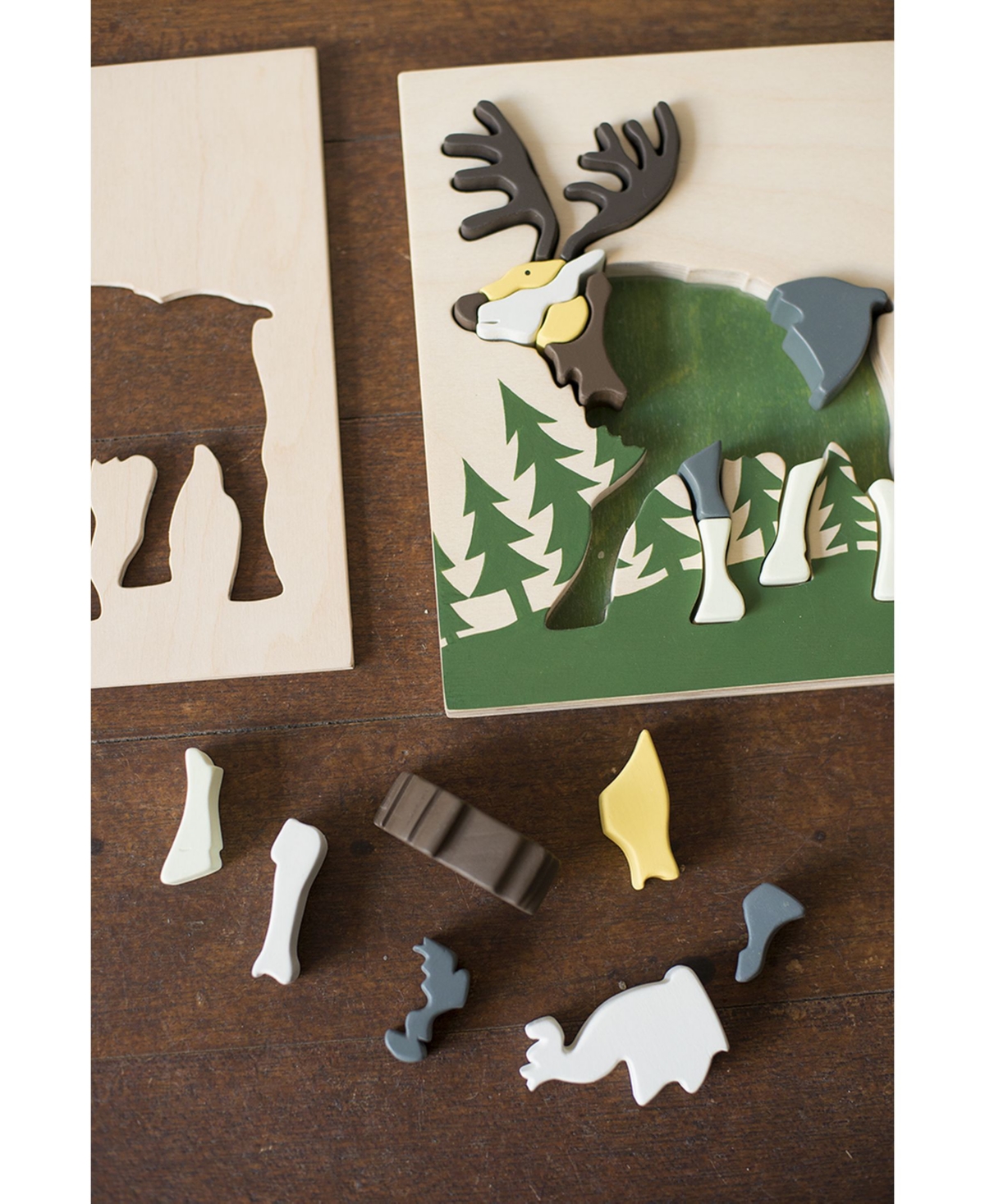 Shop Eguchi Toys Wooden Animal Puzzle In Brown