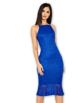 AX Paris Lace Fishtail Midi Dress - Macy's