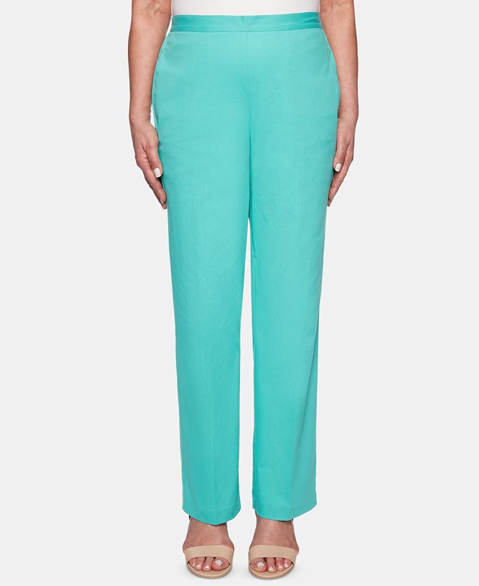 Alfred Dunner Coastal Drive Straight Leg Pants Macy s