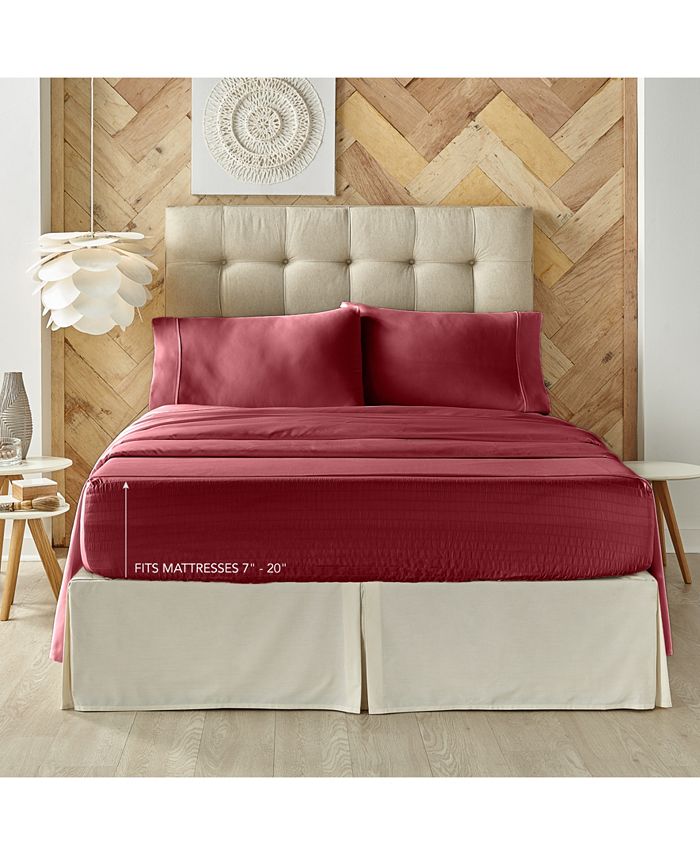 Royal Court J Queen New York Royal Fit Microfiber Sheet Set, Twin Macy's