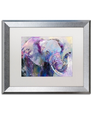 Trademark Global Richard Wallich 'blue Elephant' Matted Framed Art In Multi