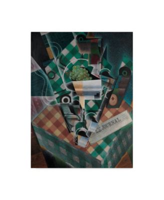 Trademark Global Juan Gris 'Still Life with Checked Tablecloth, 1915' Canvas Art - 18" x 24"