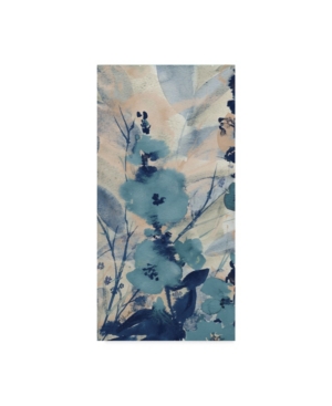 Trademark Global Marietta Cohen Art And Design 'blue Floral Textile 2' Canvas Art In Multi