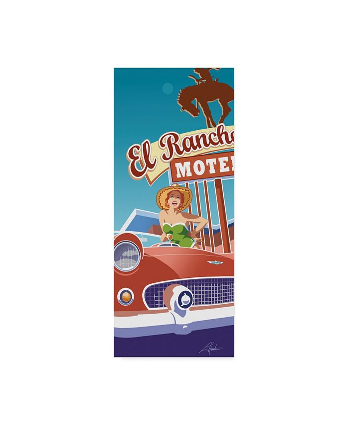 Trademark Global Larry Hunter 'El Rancho' Canvas Art 8" x 19" Macy's