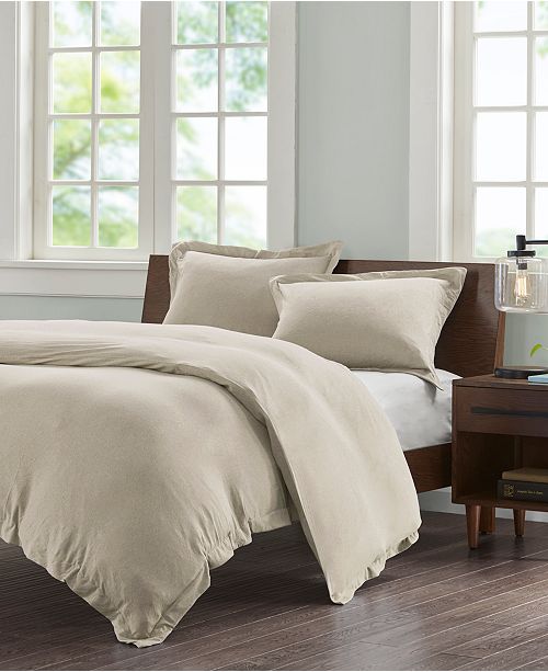 Ink Ivy Cotton Jersey Knit Full Queen 3 Piece Heathered Duvet