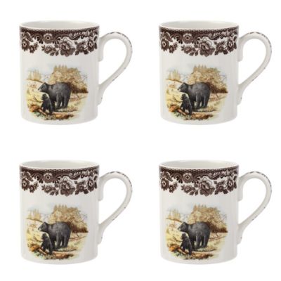 Кружки Spode Spode Woodland Black Bear, набор из 4 кружек