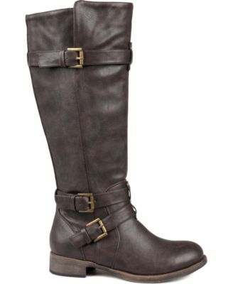 Women's Bite Wide Calf Knee High Buckle Boots